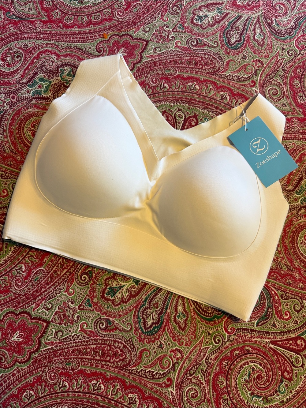 NWT Zoeshape Seamless Wireless Push Up Bra Nude Beige XL